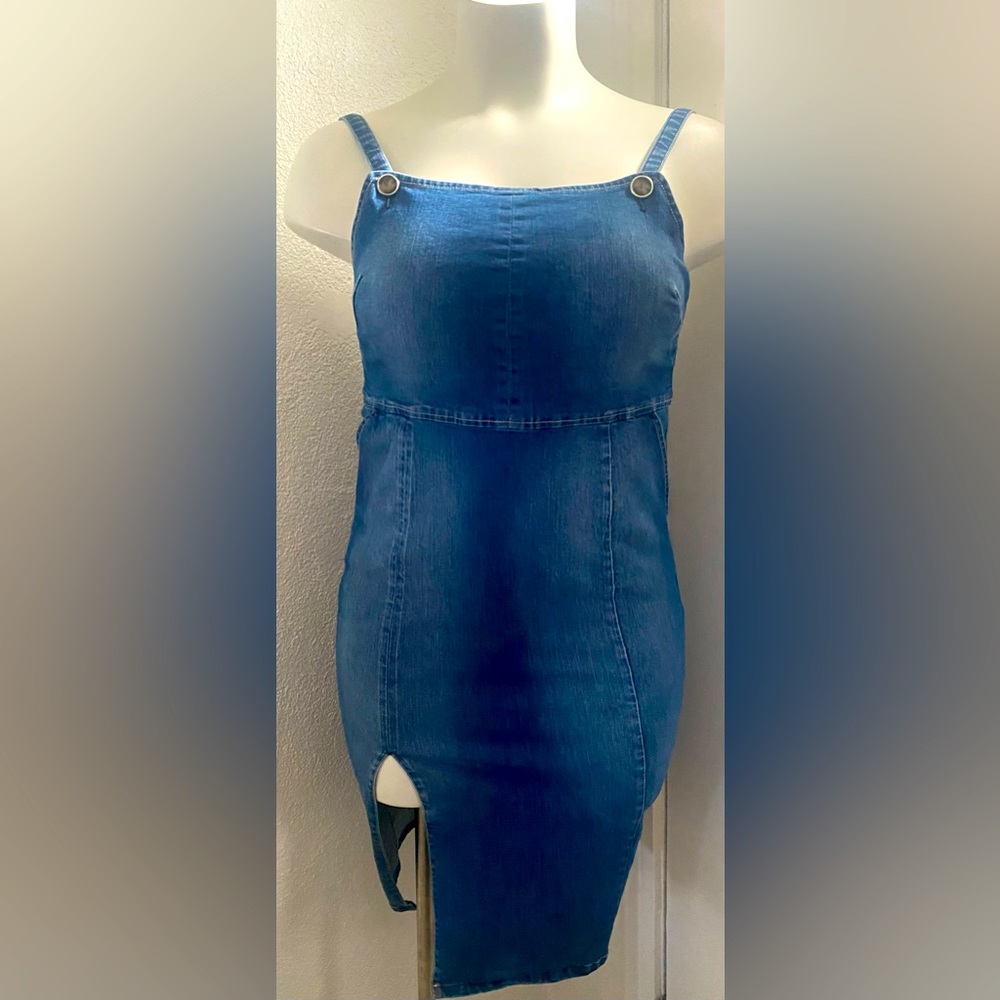 Guess Los Angeles denim dress overalls